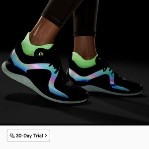 NWT Lululemon chargefeel workout low winter shoes, Black/Delicate mint